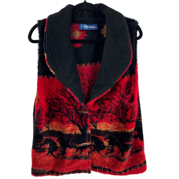 PS Classic Wild Horses Fleece Vest - Picture 1 of 6